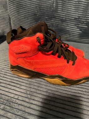Jordan men Red and Black High-Top Sneakers